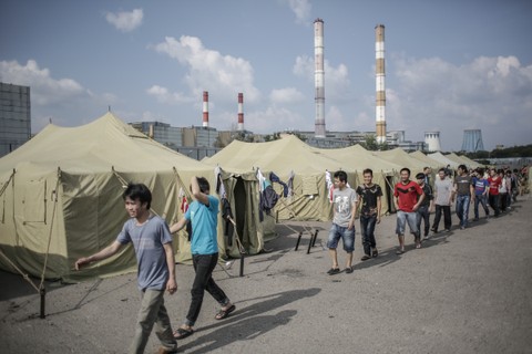 Власти ликвидируют палаточный лагерь мигрантов в Гольяново 