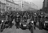 Улица Горького. Перед парадом. Военные мотоциклисты. 1930-е годы.