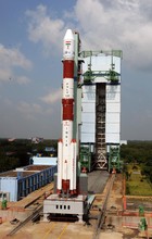 Polar Satellite Launch Vehicle (PSLV) во время репетиции запуска 31 октября 2013 г. Фото: ISRO