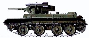 Проект вооружения танка БТ-5 двумя 250-кг реактивными минами